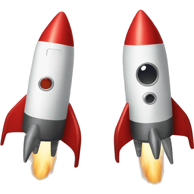 two rockets side by side flying emoji