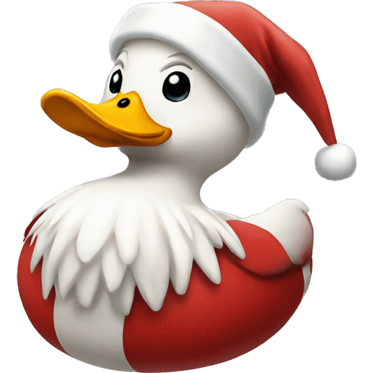 A Santa duck emoji