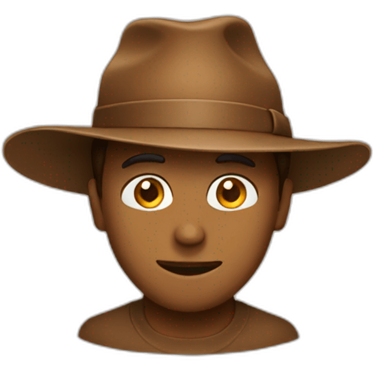 brown hat emoji