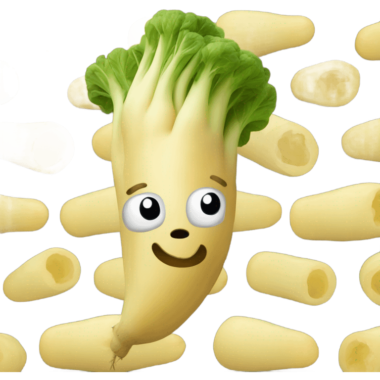 Parsnip with face emoji