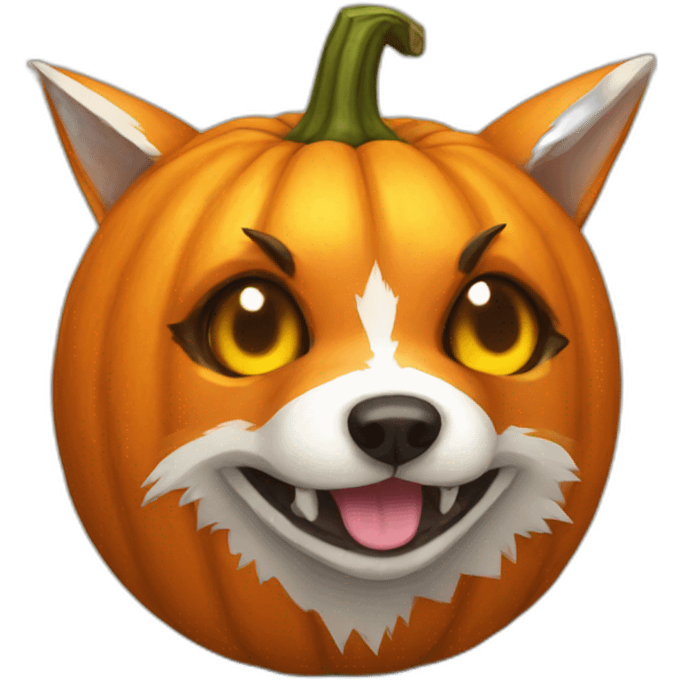 Pumpkin fox emoji