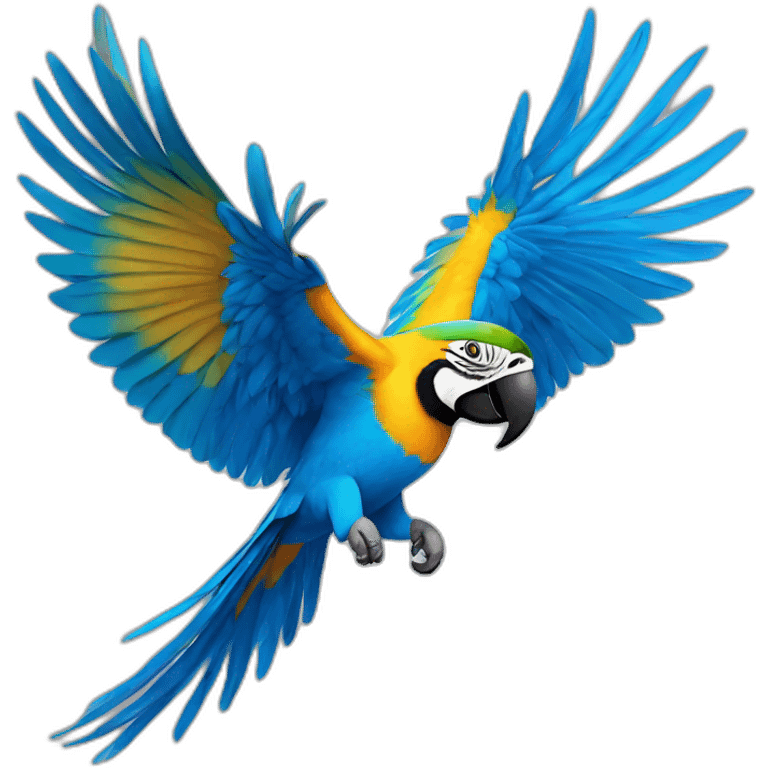 Blue And Gold Macaw Flying emoji