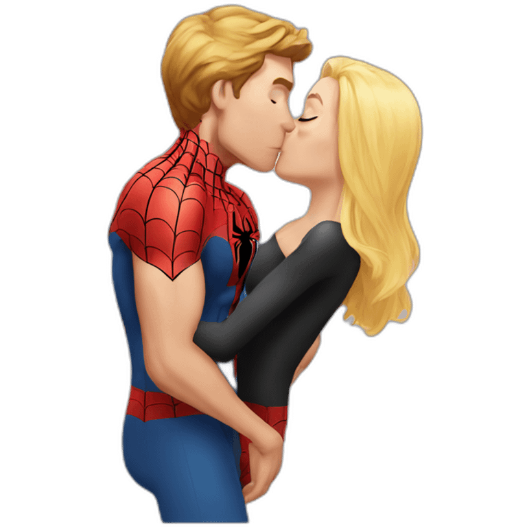 spider-man-kissing-a-blonde-woman emoji