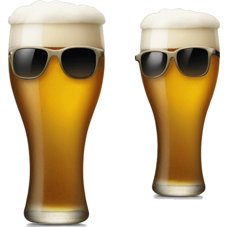 Beer with sunglasses emoji