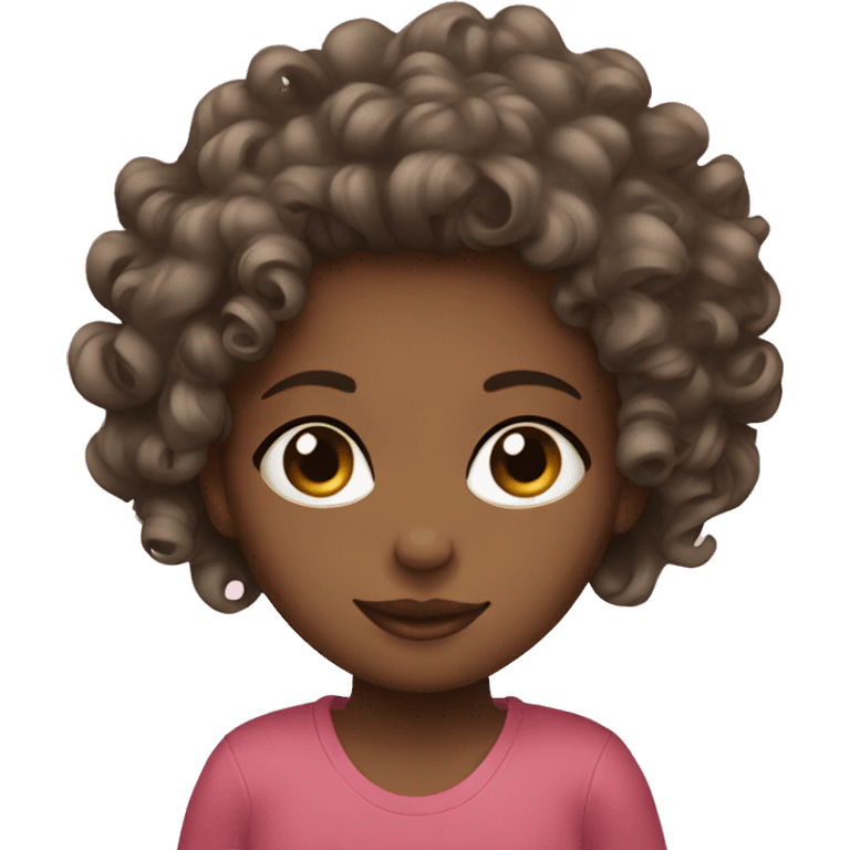 girl curly designer graphic emoji