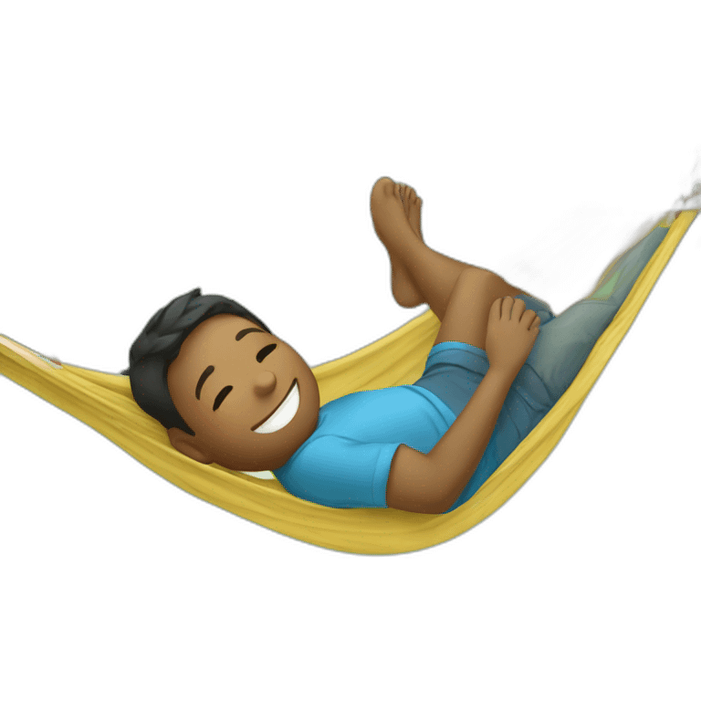 kid laying in hammock emoji