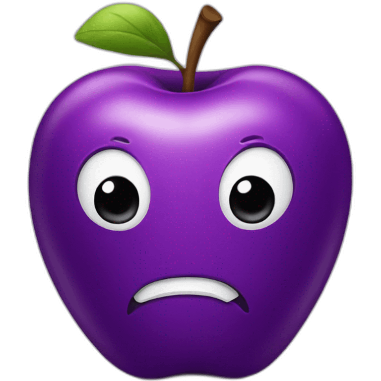 Purple apple emoji