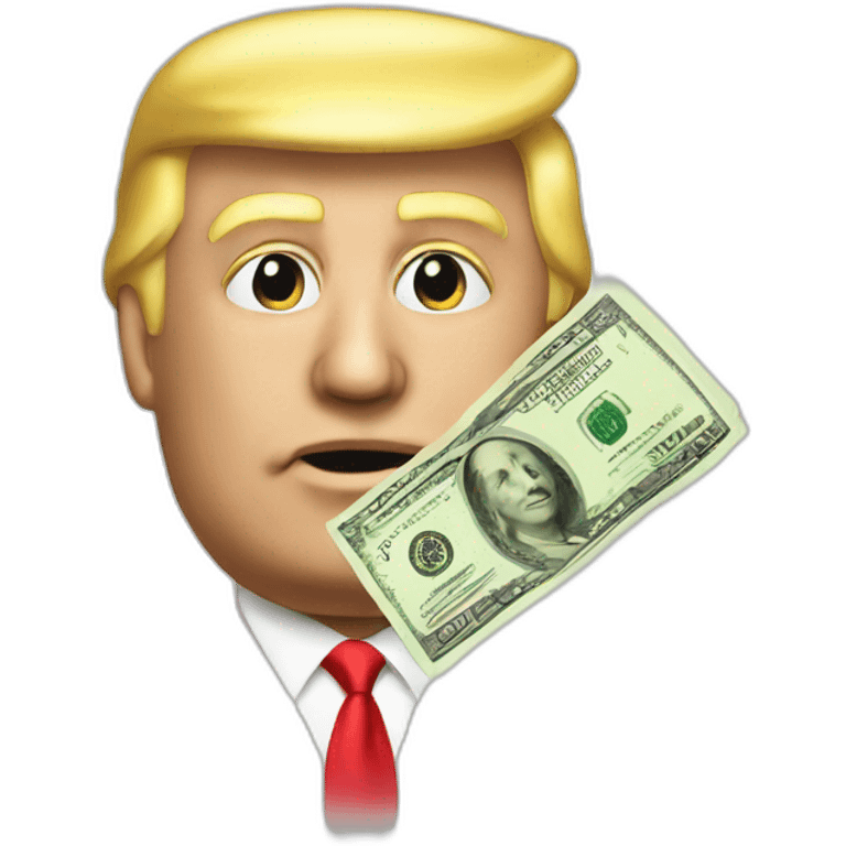 donald trump and money emoji