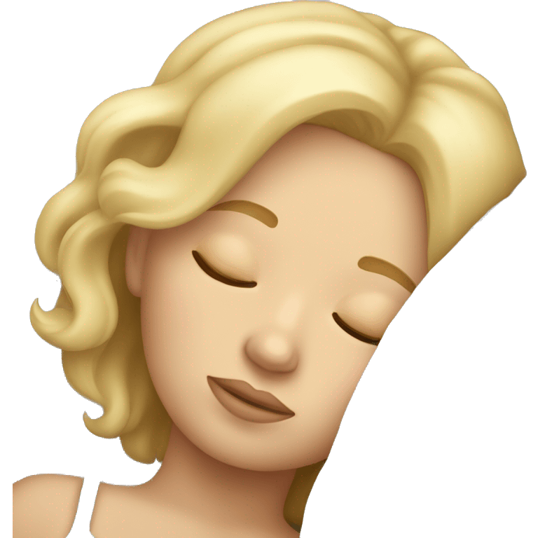 Blonde girl sleeping emoji