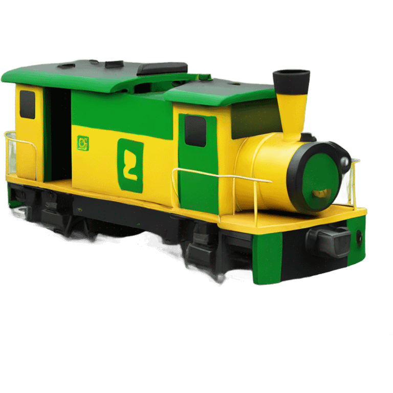 a little yellow and green narrow-gauge railway emoji