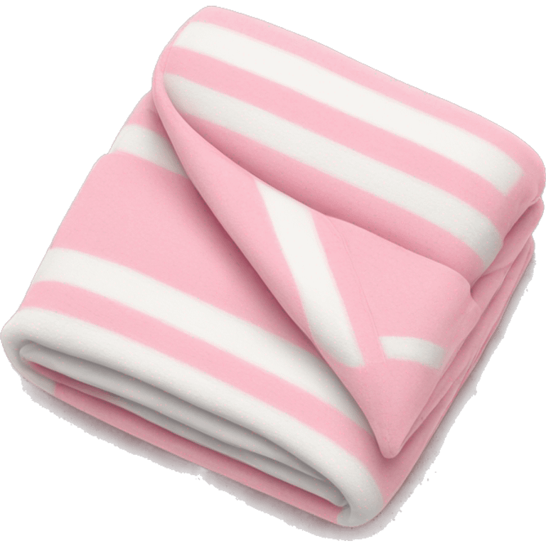 Cute pink and white folded blanket emoji