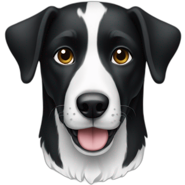 black and white dog spotted emoji