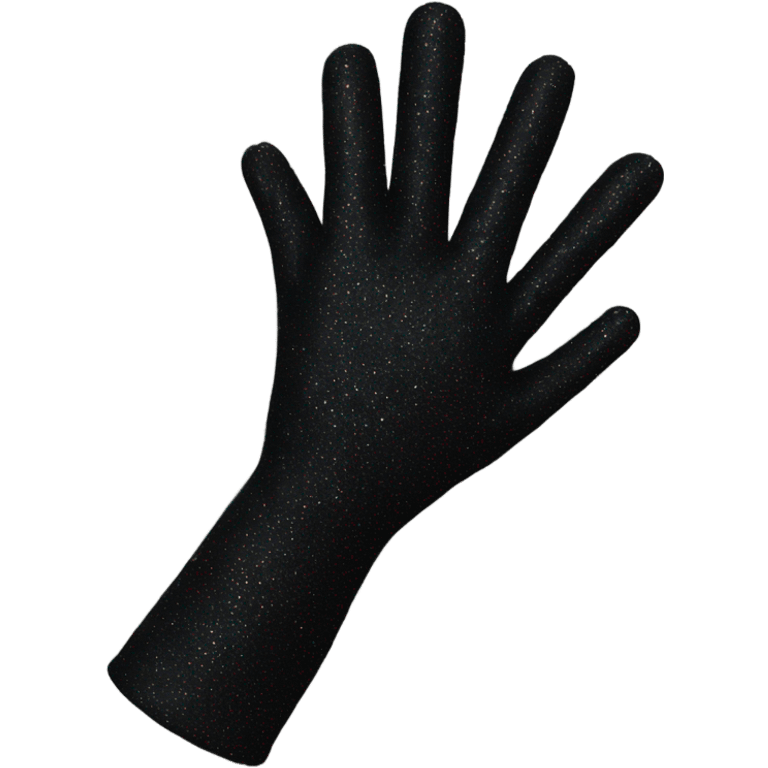 black sparkly elegant long gloves emoji