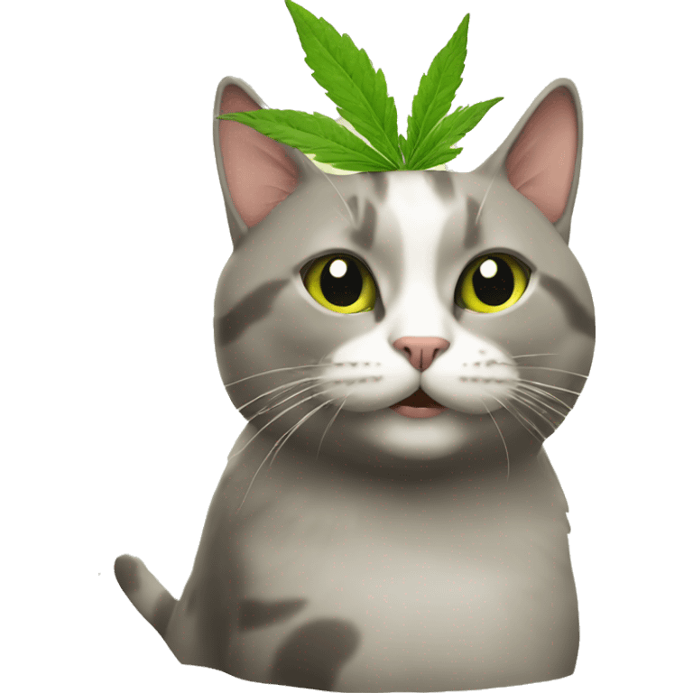 weed cat emoji