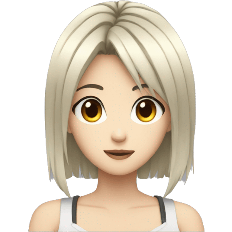 Edgy anime girl emoji