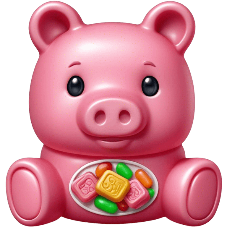 pink spam gummy bear pig candy emoji