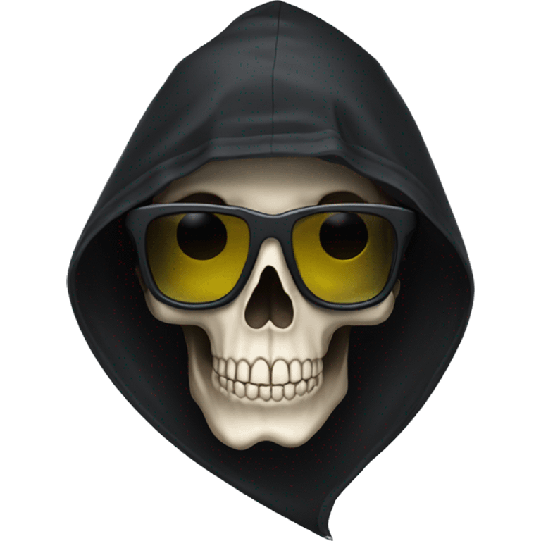 skull with black hood and fpv glasses emoji