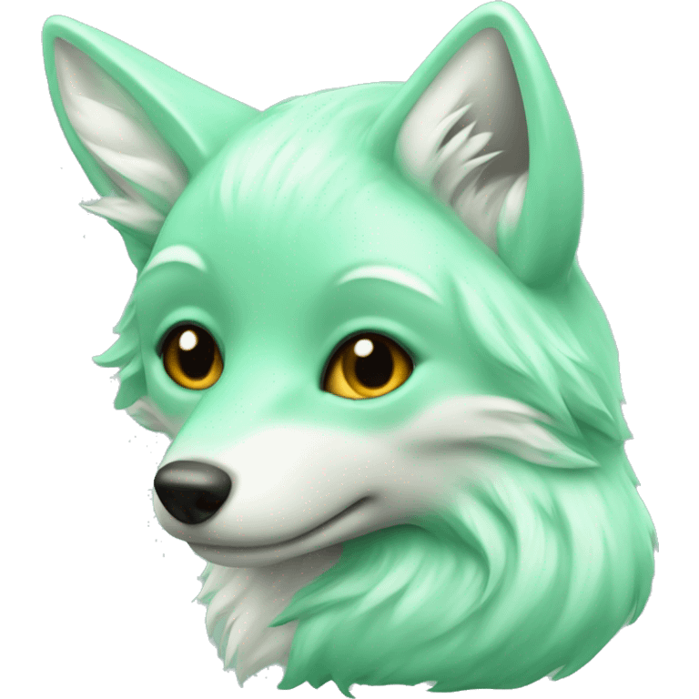  mint green fox  emoji