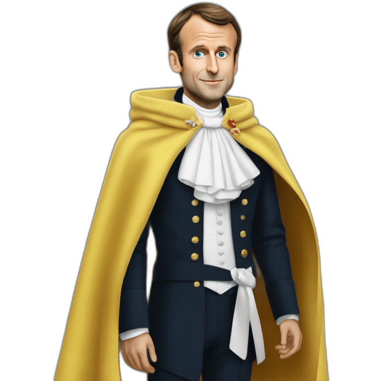 Emmanuel Macron qui a une cape emoji