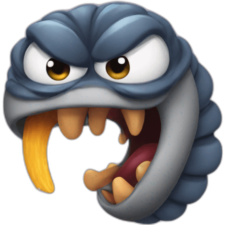 angry worm emoji