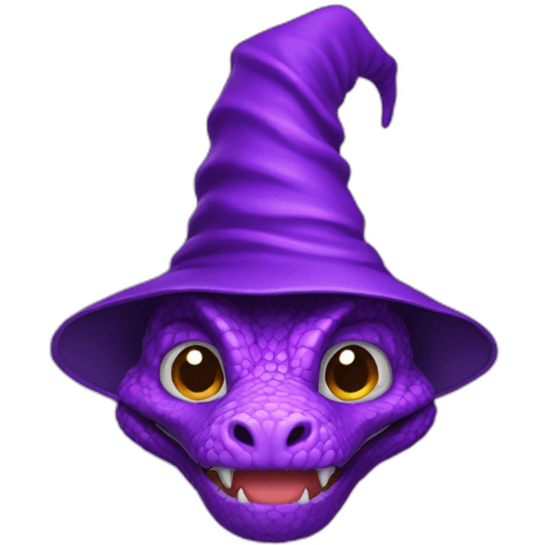 purple dragon with a wizard hat emoji