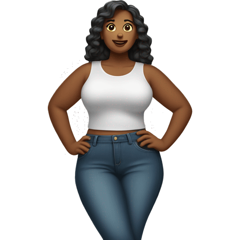 Curvy woman emoji