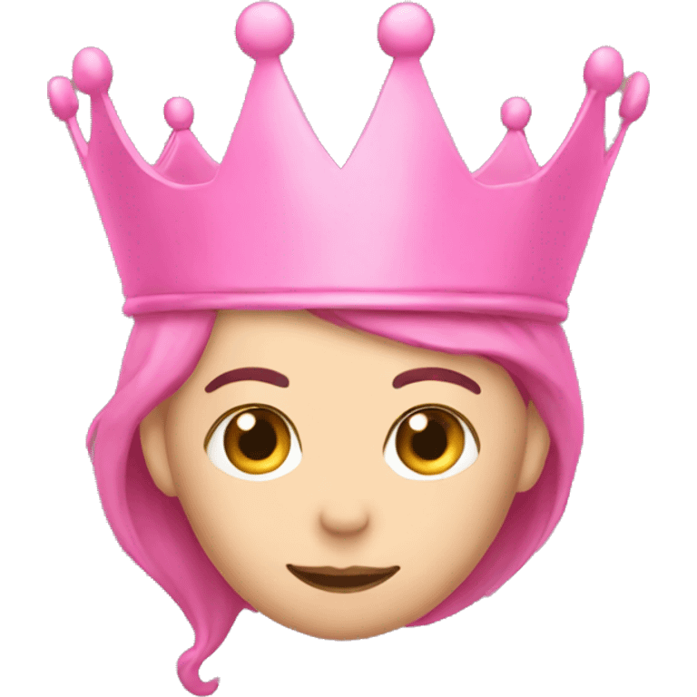 Pink crown emoji