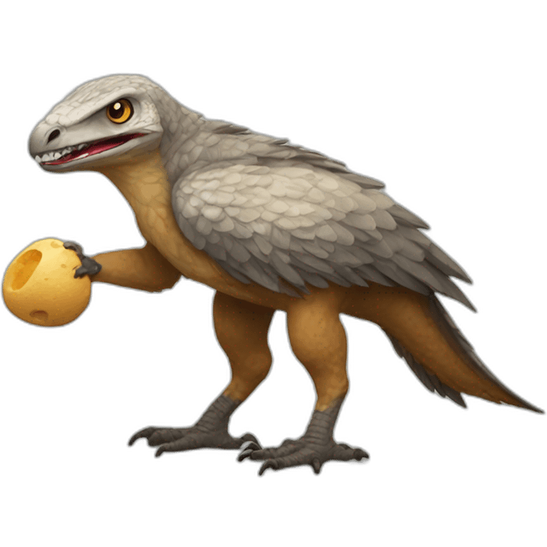 raptor qui mange un dodo emoji