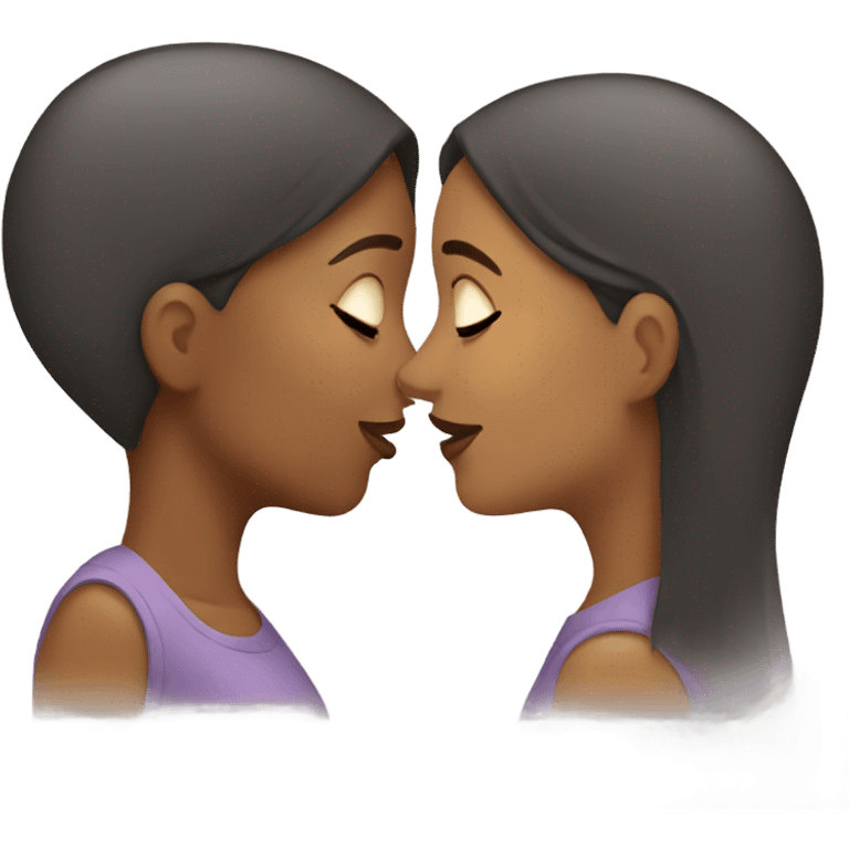 two women kissing emoji