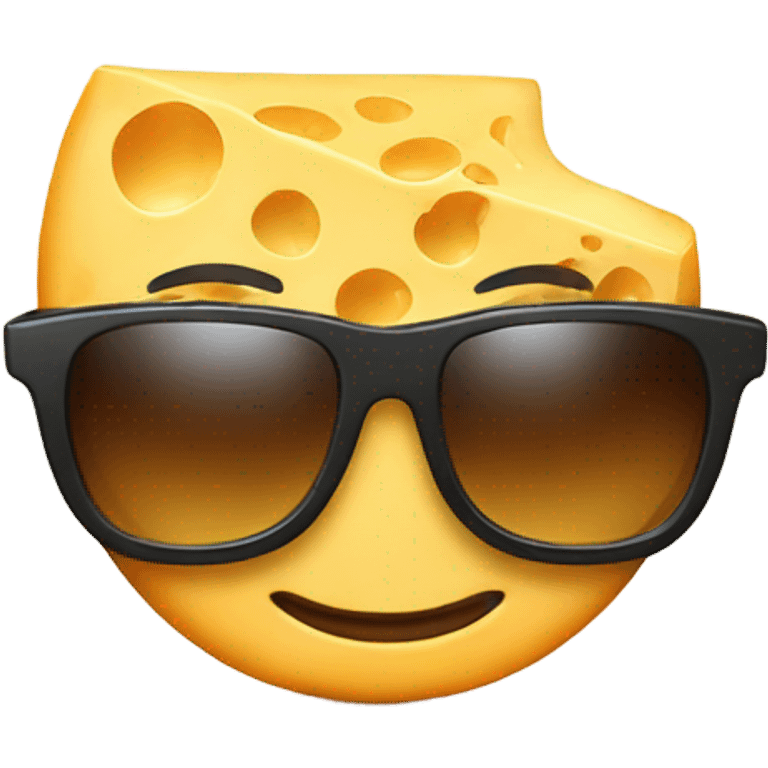 Cheese with sunglasses emoji