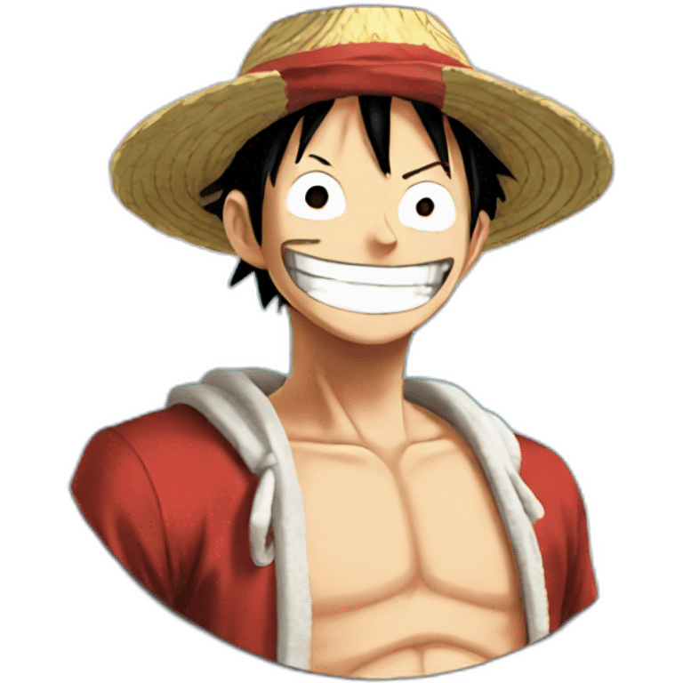 luffy from one piece smiling emoji