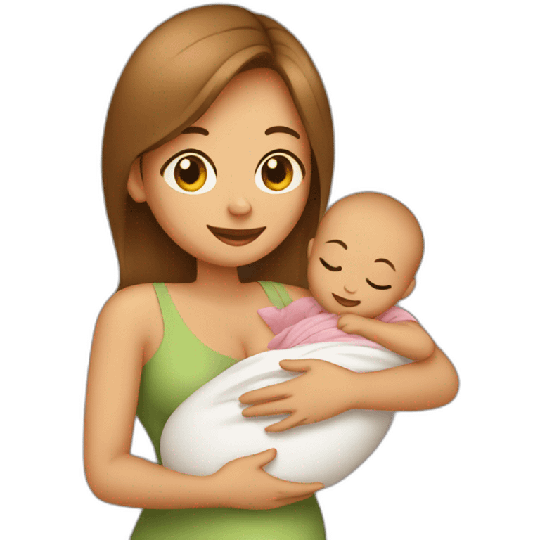 Pregnant Woman Holding A Newborn Baby emoji