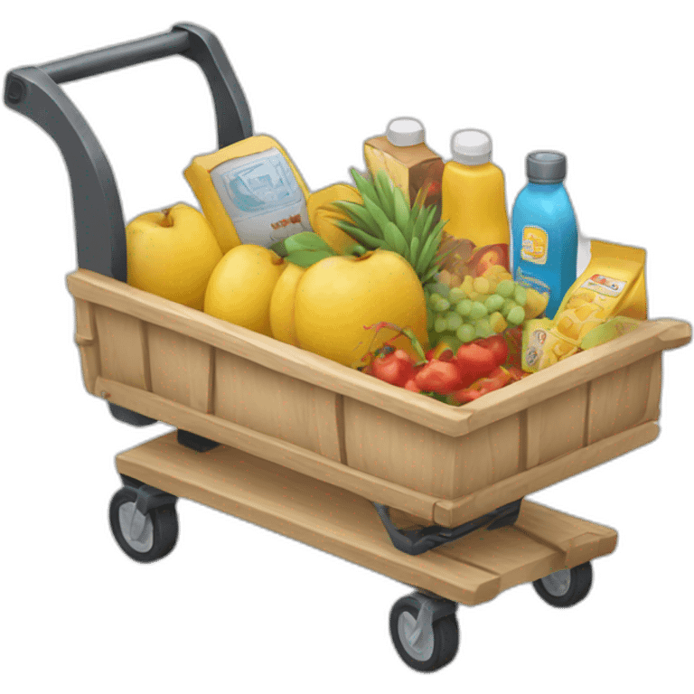 Cart with products emoji