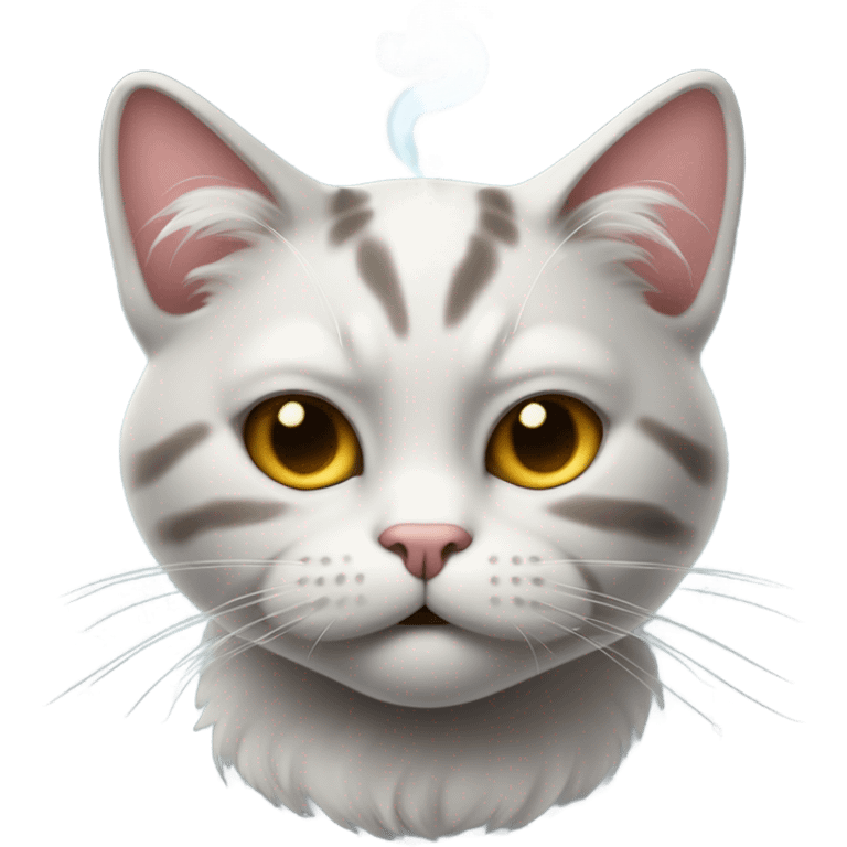 Cat smoking emoji