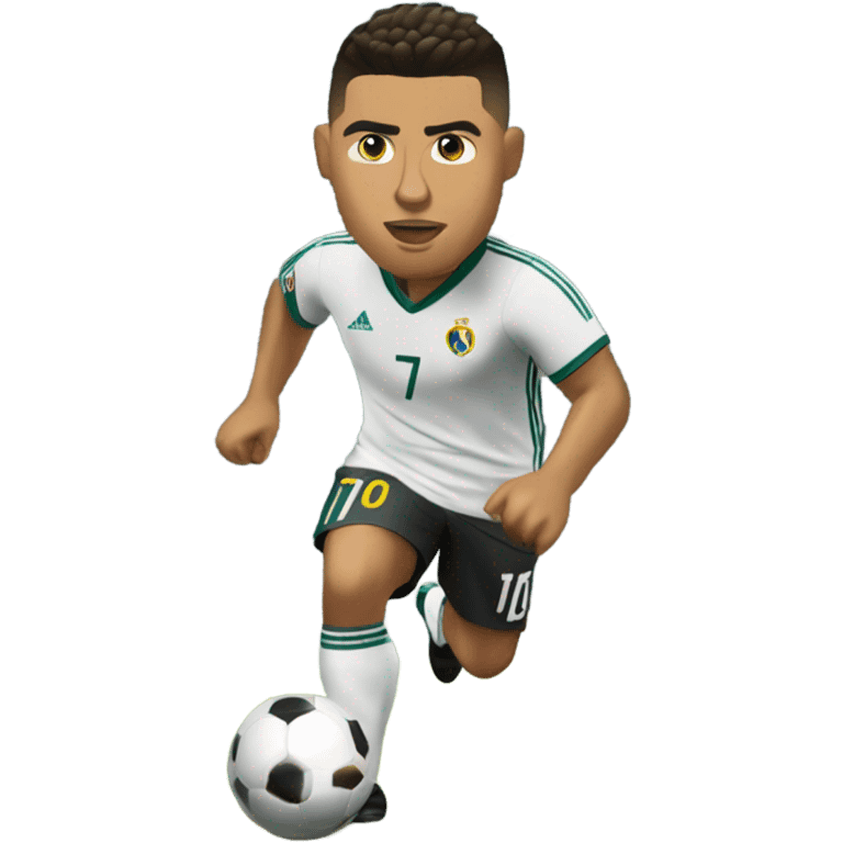 ronaldo playing football emoji