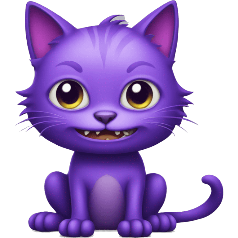 purple cat monster emoji