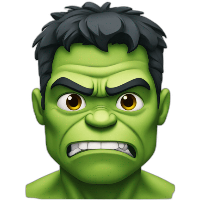 Hulk Shushing Face emoji