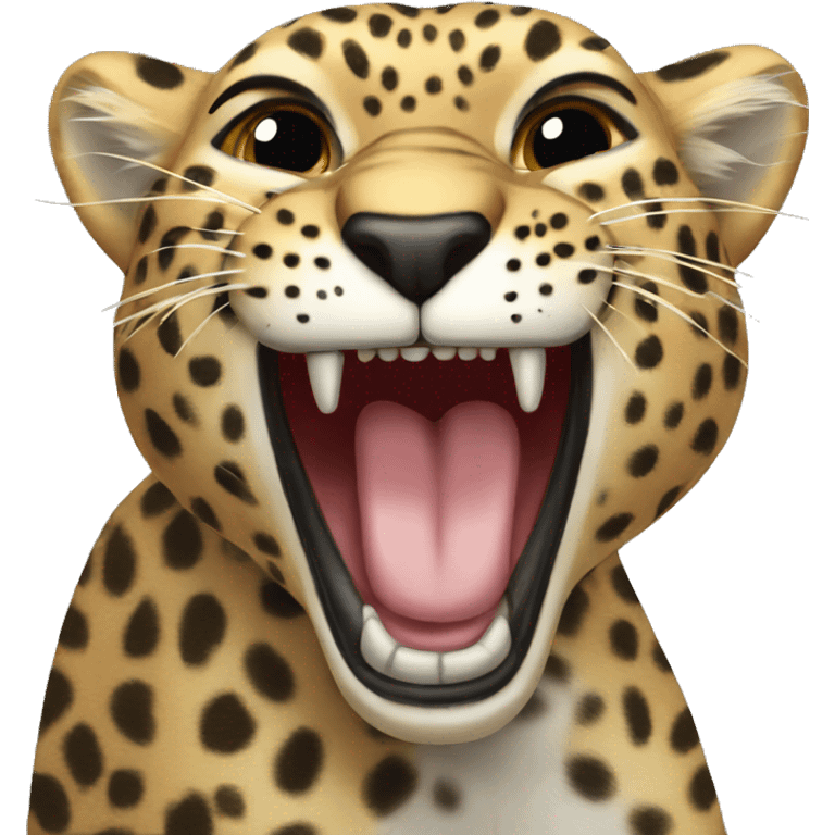 leopard growls emoji