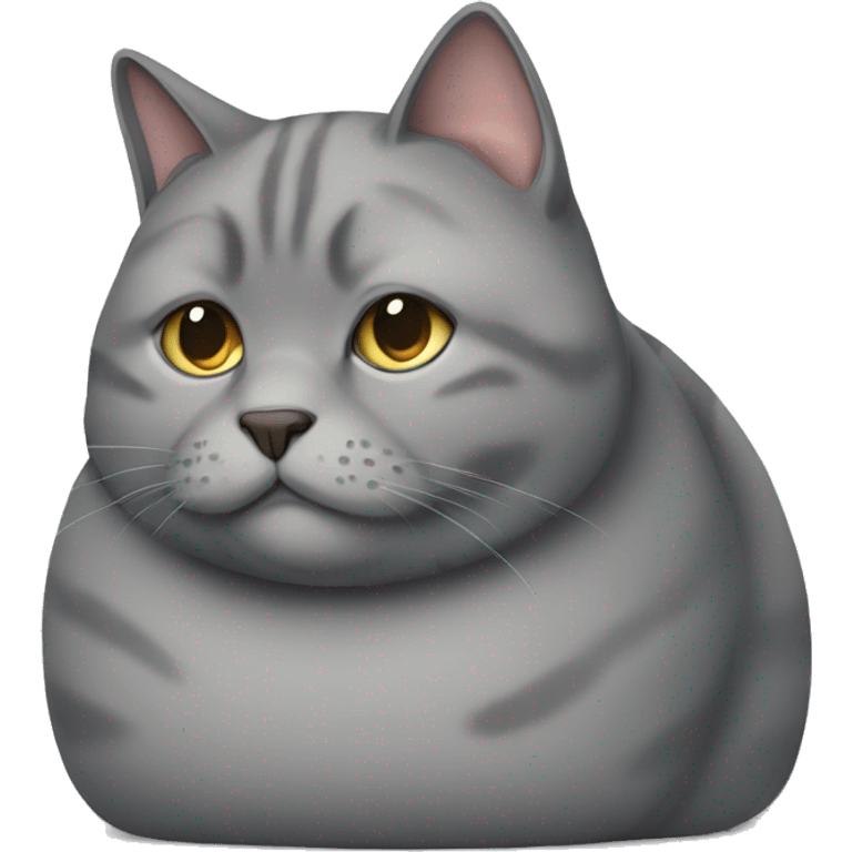 really fat grey cat emoji