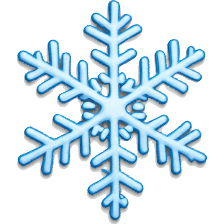 a more detailed snowflake  emoji