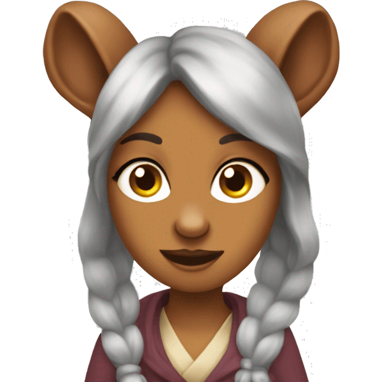 Beautiful squirrel woman emoji