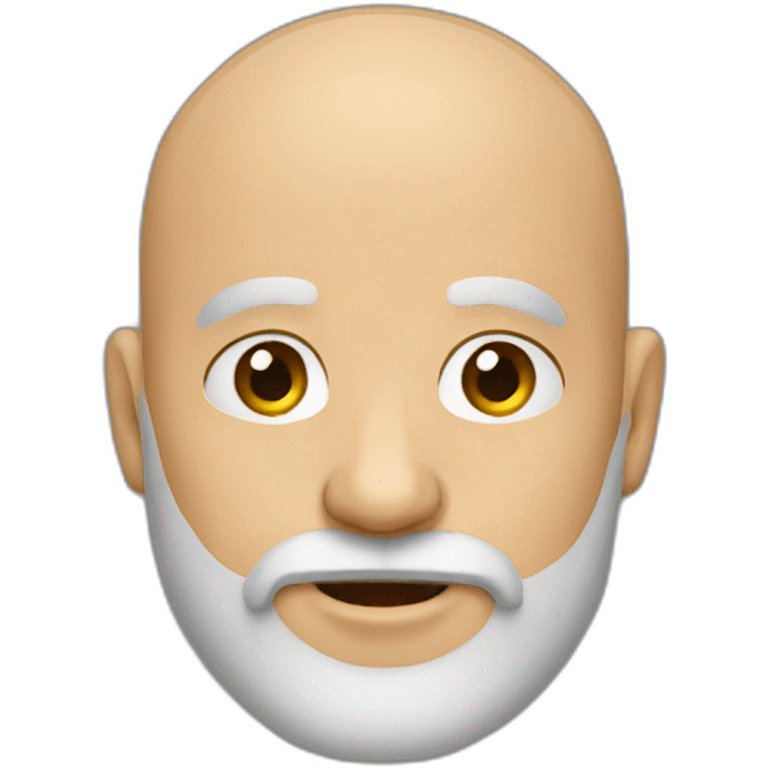 Bald bearded man emoji