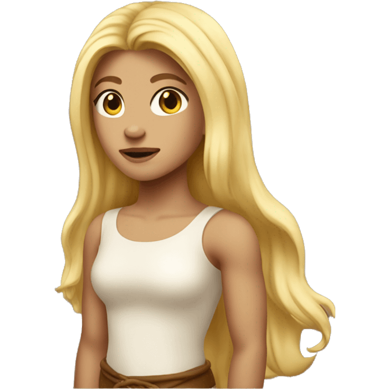 girl centaur with long blond hair emoji