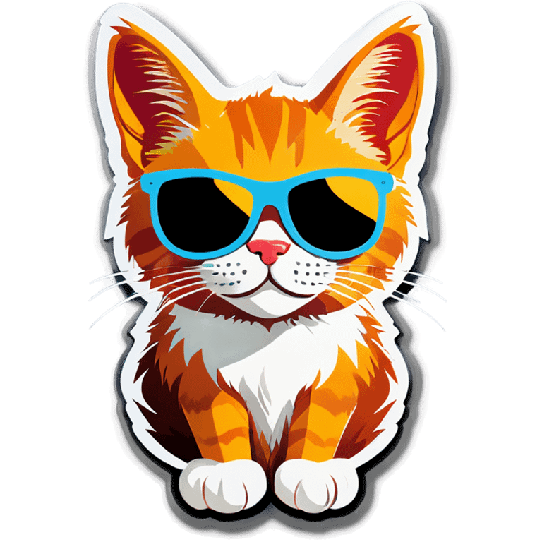 Cat with sunglasses emoji