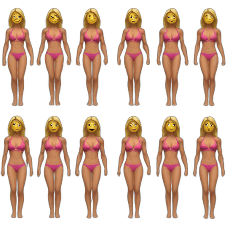 Muscular woman bikini emoji