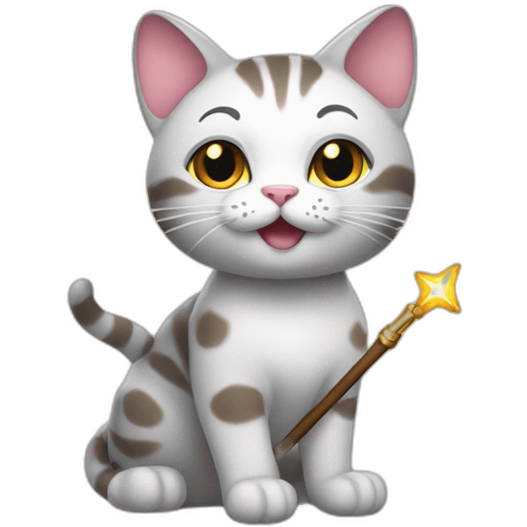 Cat with a wand emoji