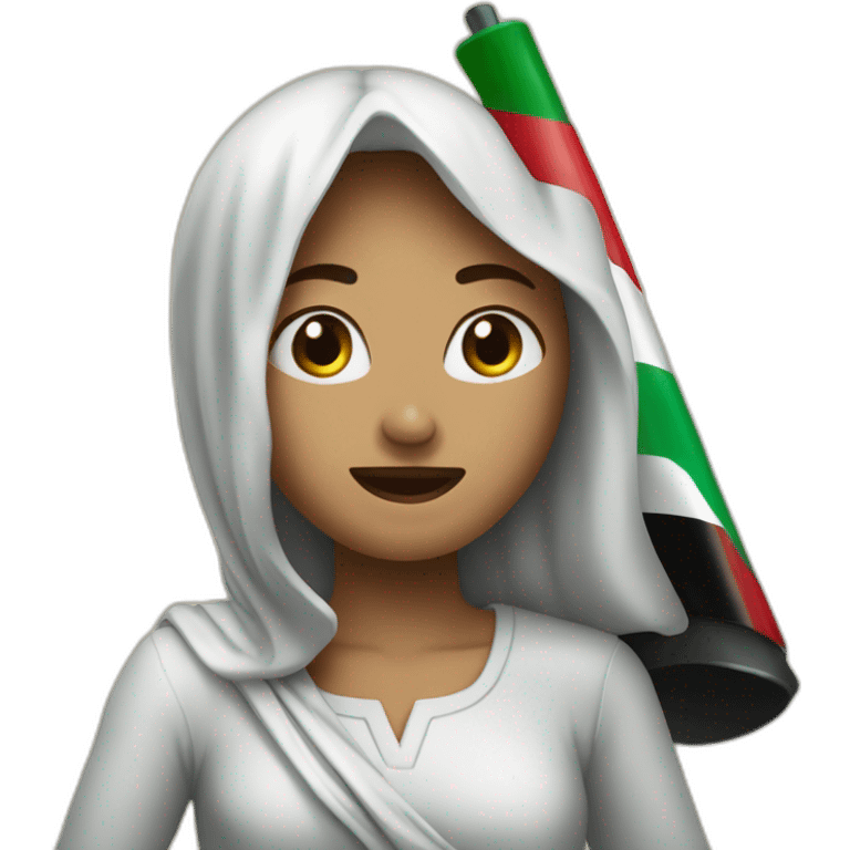 Personne qui tient le poing love pour soutenir la Palestine emoji