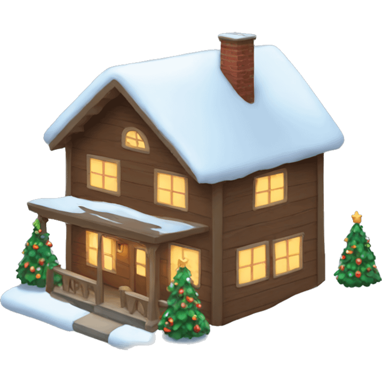 christmas cozy house emoji