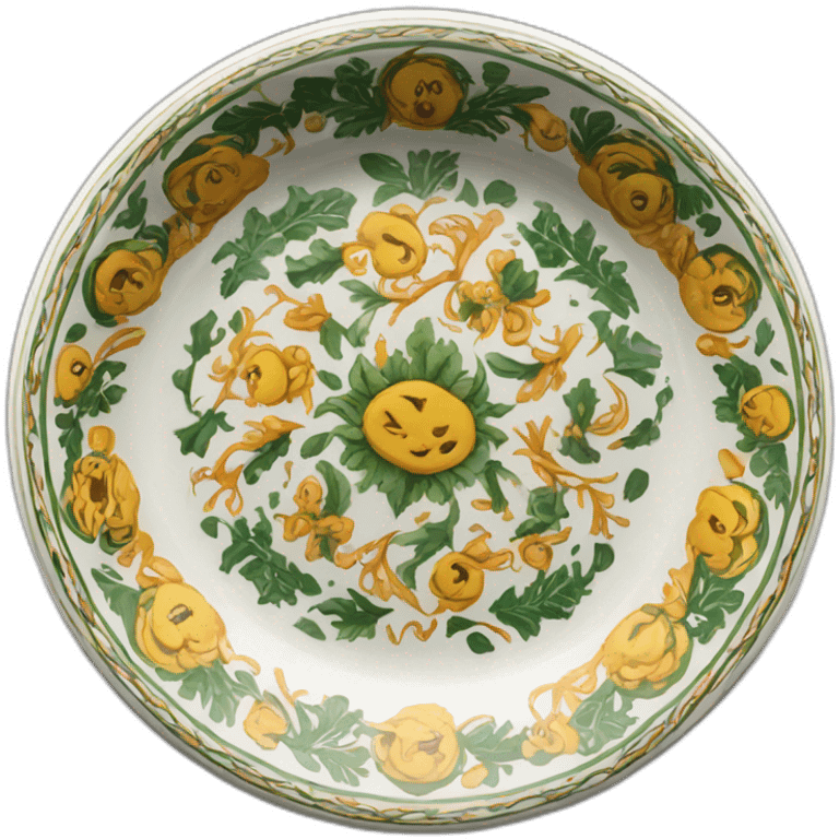 petrikivska ornament plate emoji