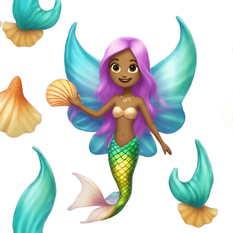 fairy emoji with mermaid details  emoji